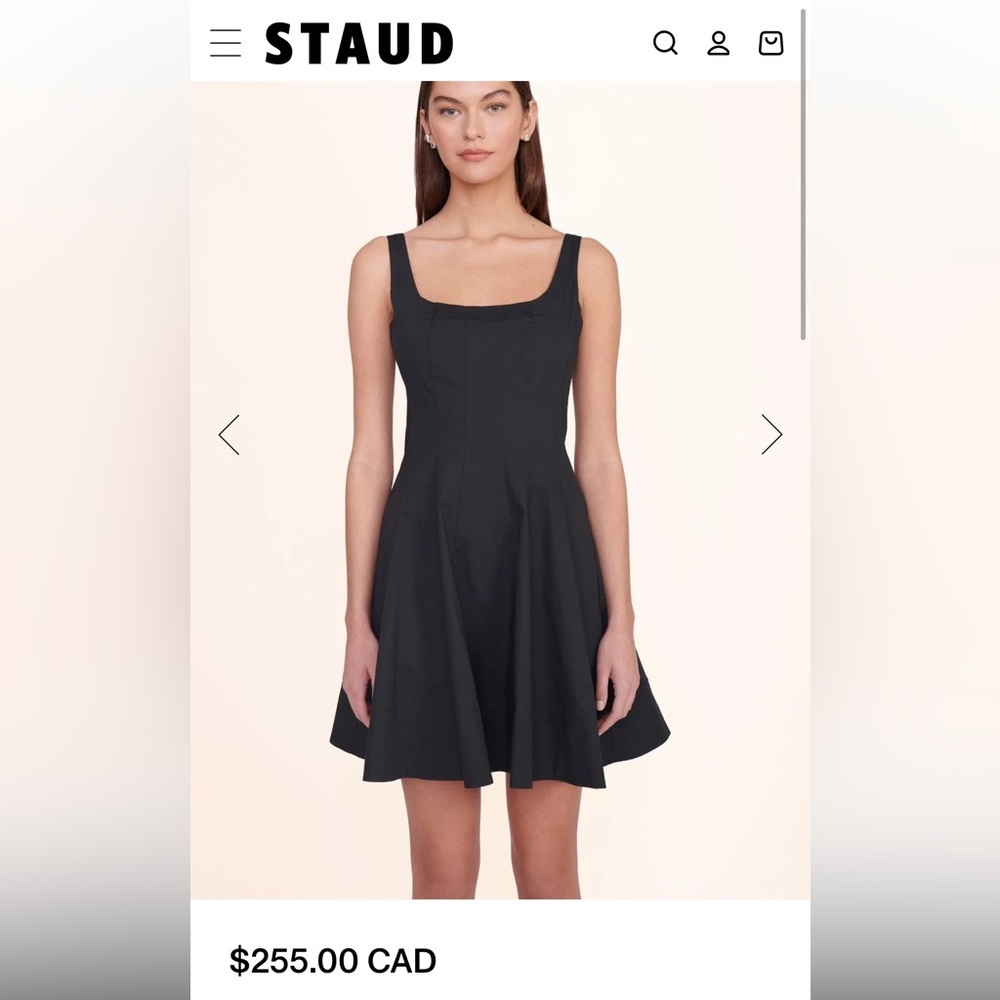 STAUD Mini Wells Dress New with Tags